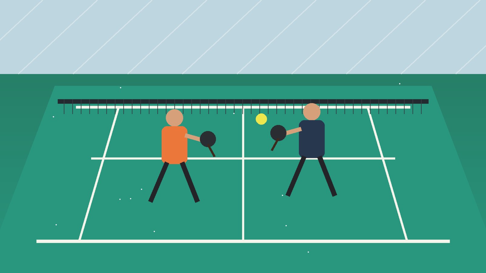 Pickleball players practicing beginner guide to beginner serve routine without bad habits on court