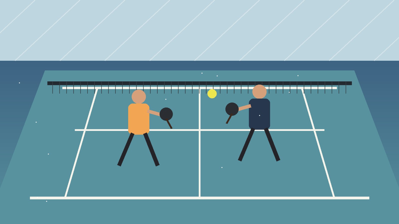 Pickleball players practicing beginner guide to legal serve routine to win more points on court