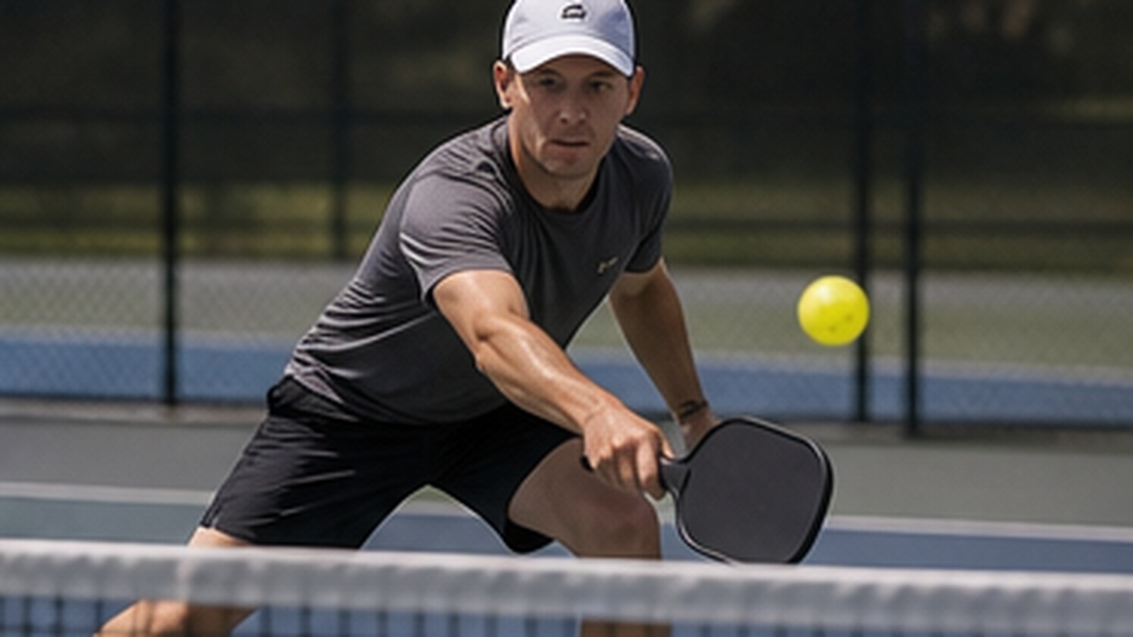 Photorealistic pickleball scene for Common Cut Return Placement Mistakes and How to Fix Them