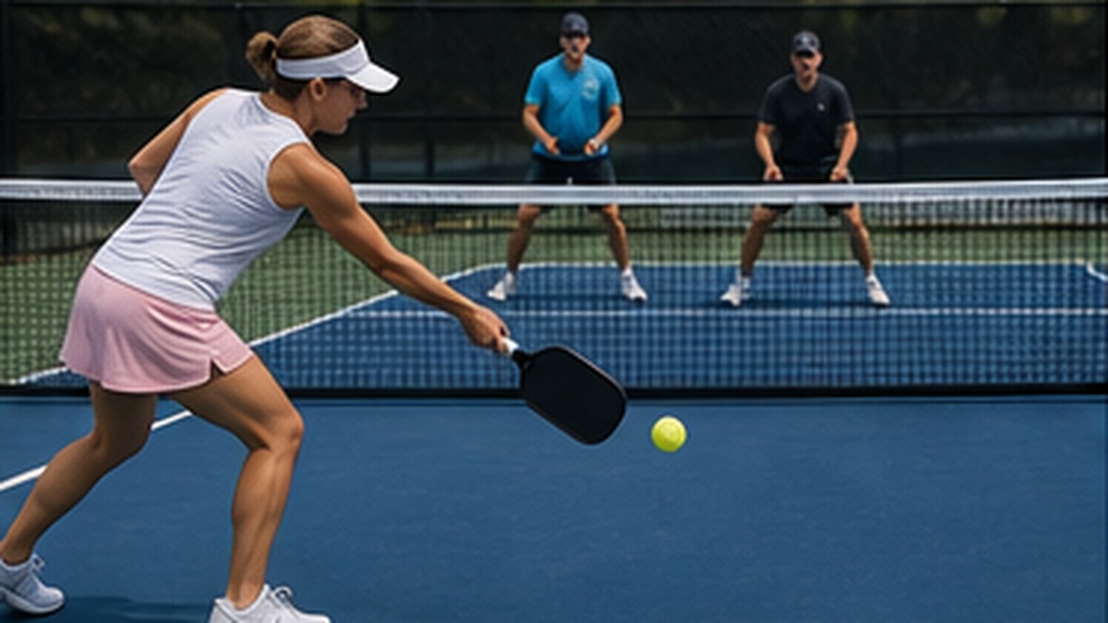 Photorealistic pickleball scene for Common Drop Shot Decision Making Mistakes and How to Fix Them