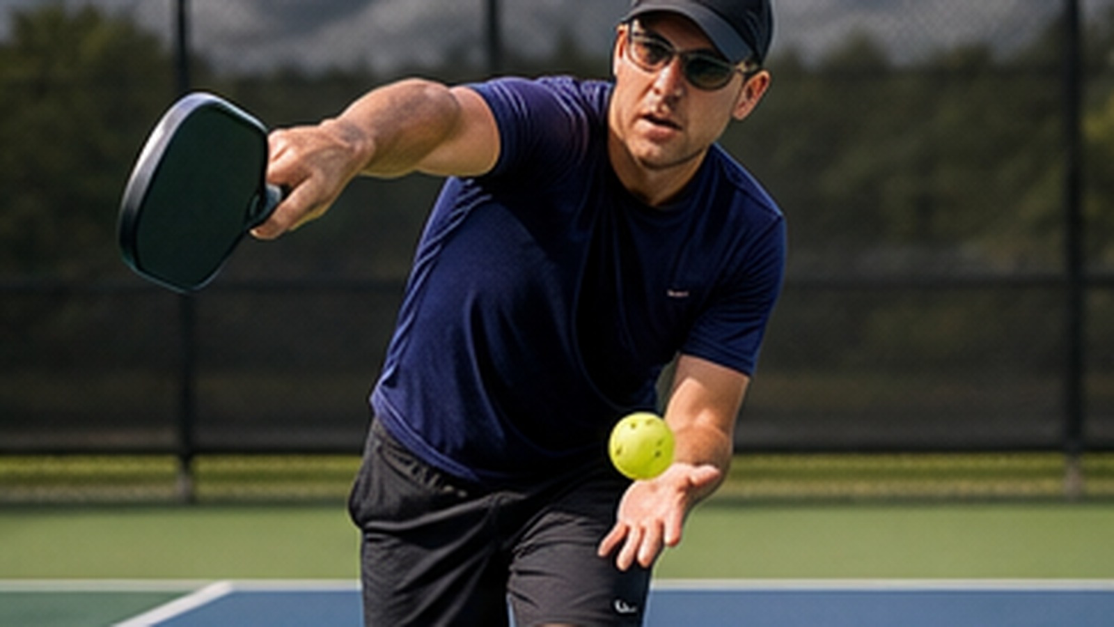 Photorealistic pickleball scene for Common Power Serve Grip Mistakes and How to Fix Them