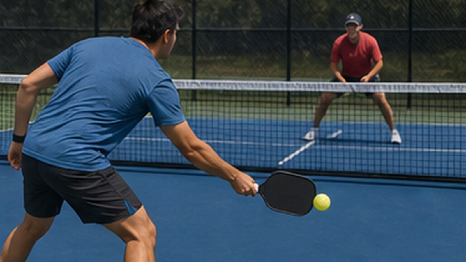 Photorealistic pickleball scene for Common Slice Shot Placement Mistakes and How to Fix Them