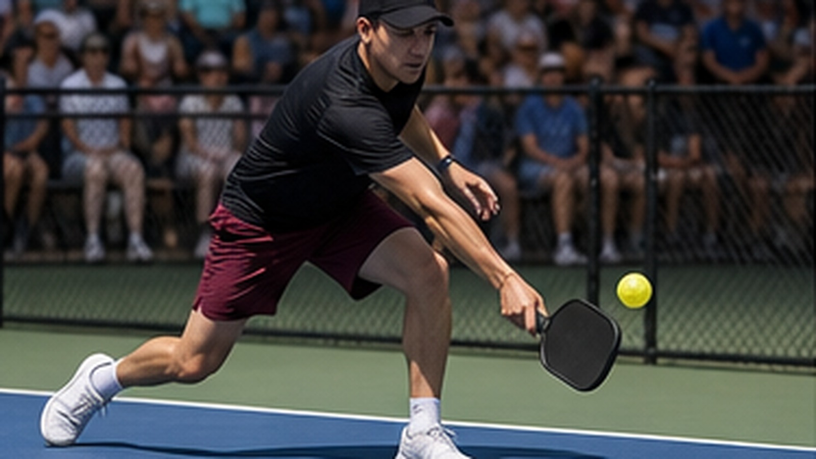 Photorealistic pickleball scene for Common Topspin Shot Placement Mistakes and How to Fix Them
