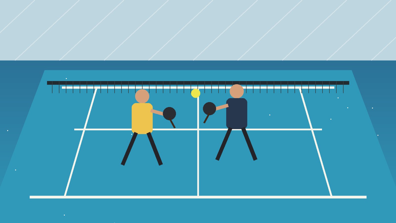 Pickleball players practicing consistent serve drills for beginners for better footwork on court