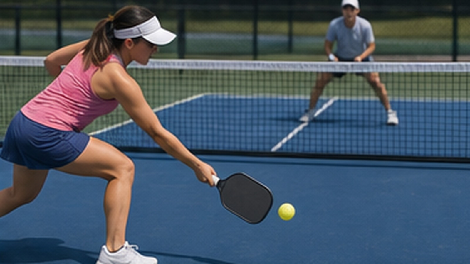 Photorealistic pickleball scene for Spin Dink Drills with Simple Drills for Better Wrist Control